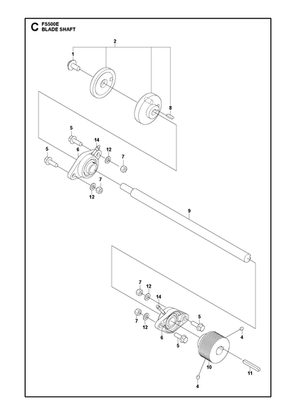 Husqvarna 598573401 onderdelentekening - positie 2