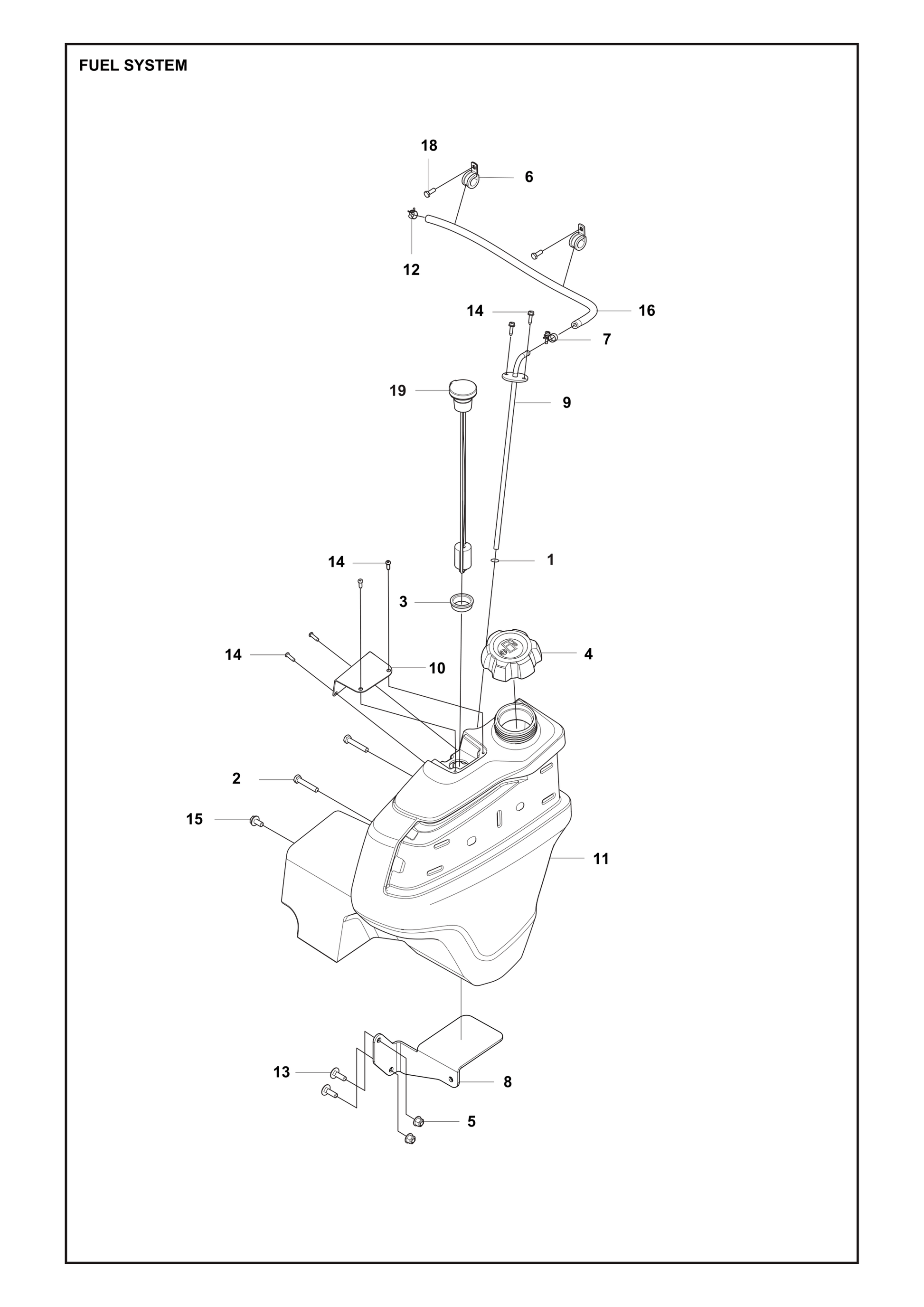 Husqvarna 504800016 onderdelentekening - positie 16