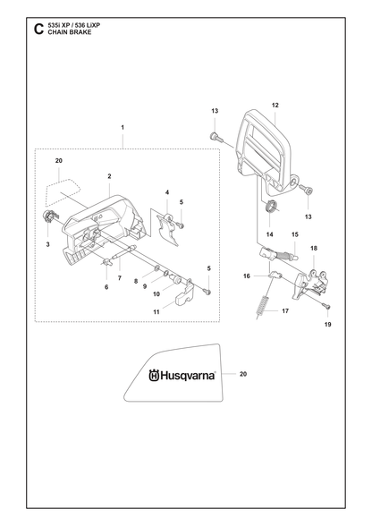 Husqvarna 501454102 onderdelentekening - positie 6