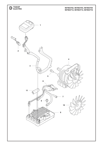 Husqvarna 598858902 onderdelentekening - positie 8