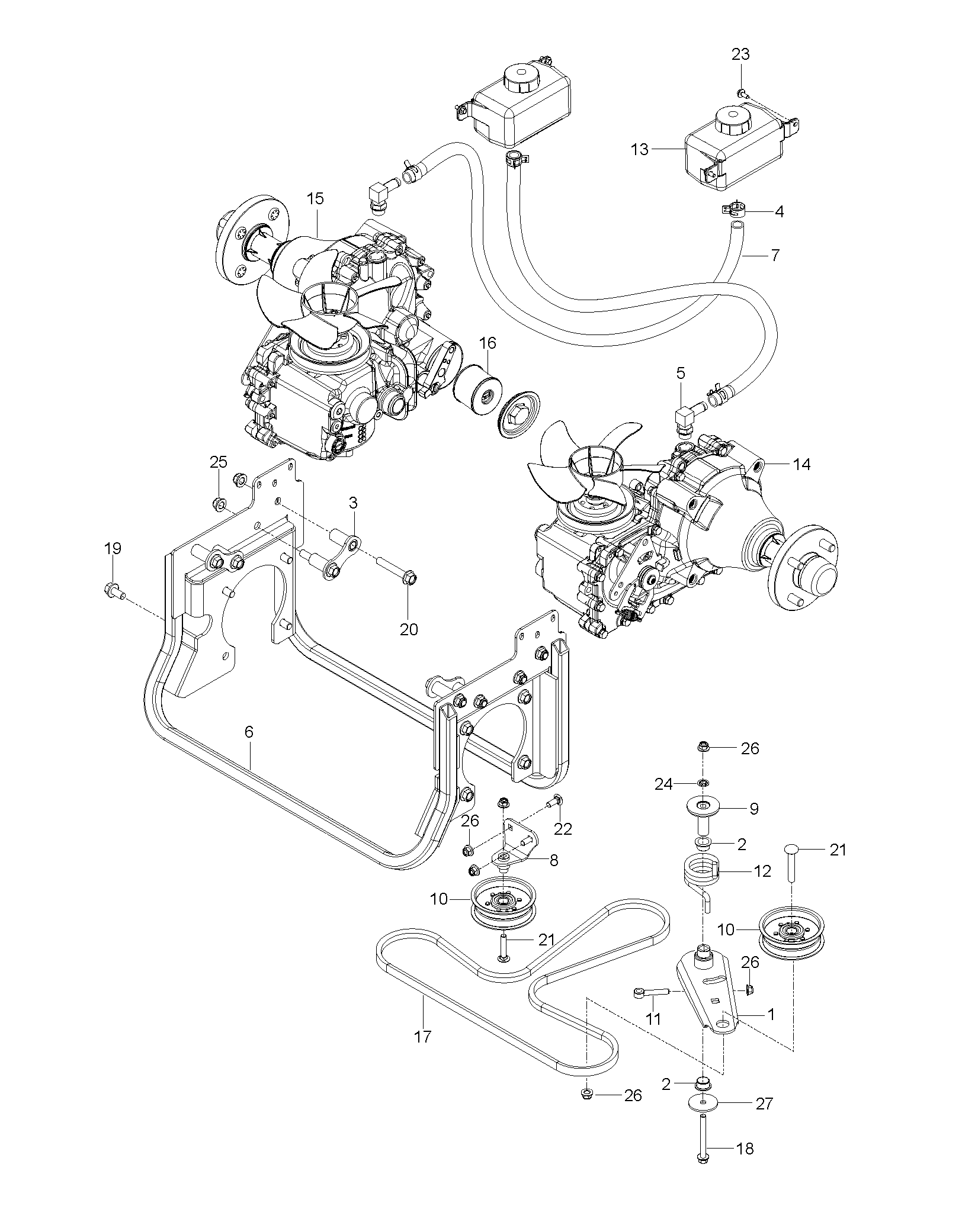 Husqvarna 501603701 onderdelentekening - positie 2