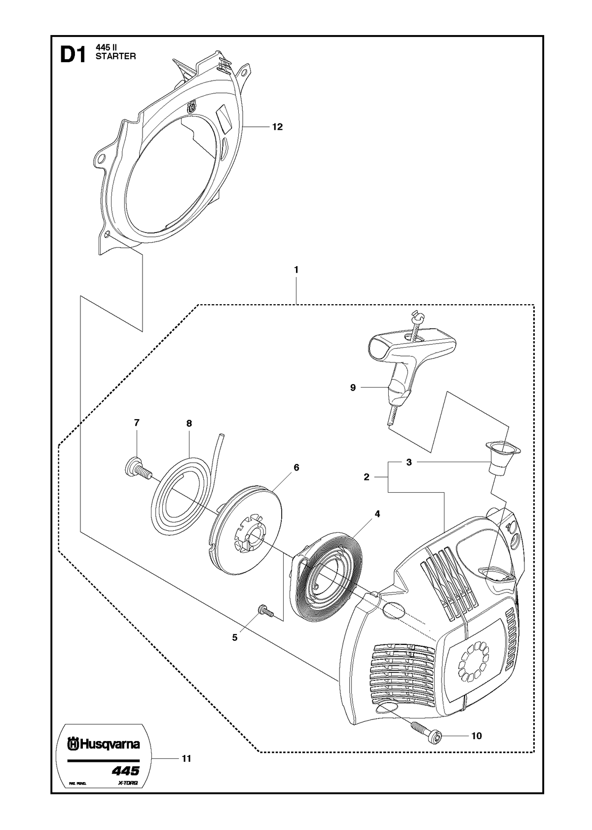 Husqvarna 544377001 onderdelentekening - positie 11