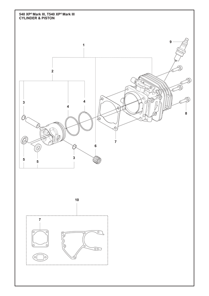 Husqvarna 599809201 onderdelentekening - positie 7