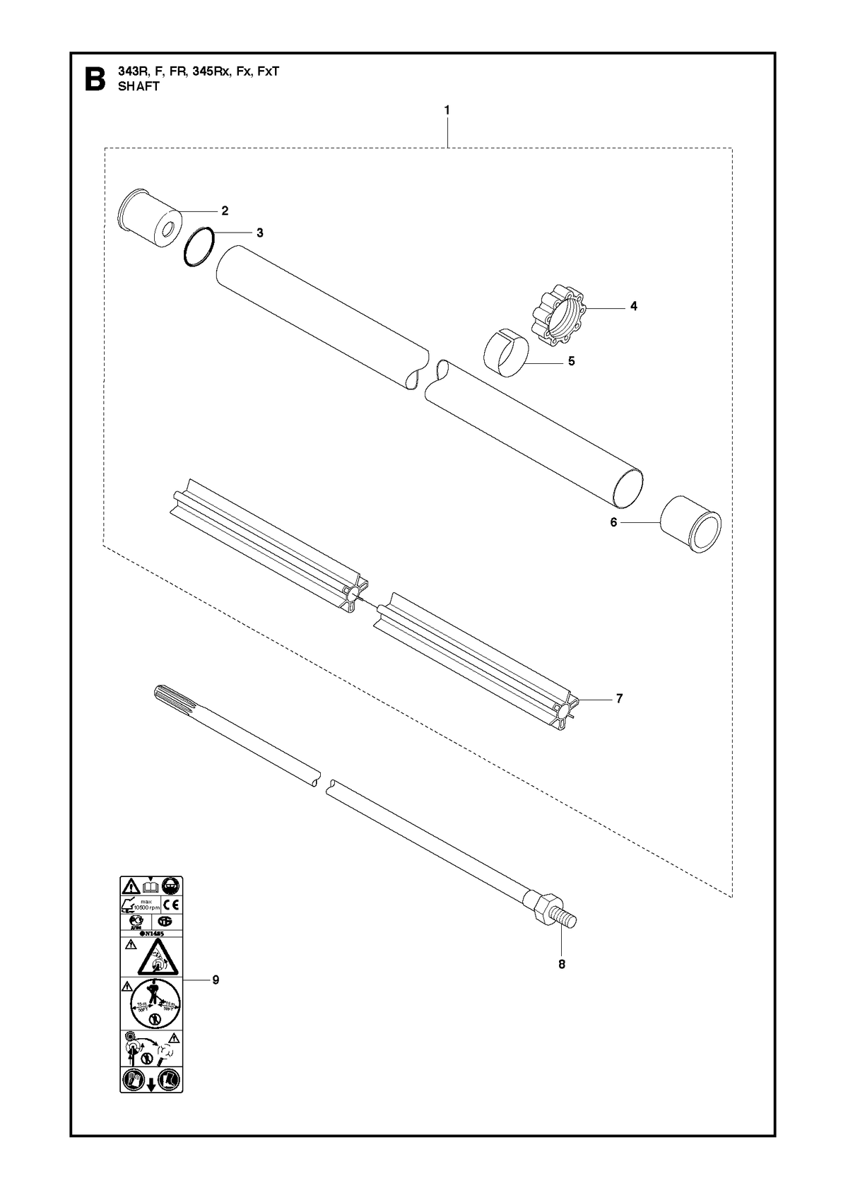 Husqvarna 503924401 onderdelentekening - positie 8