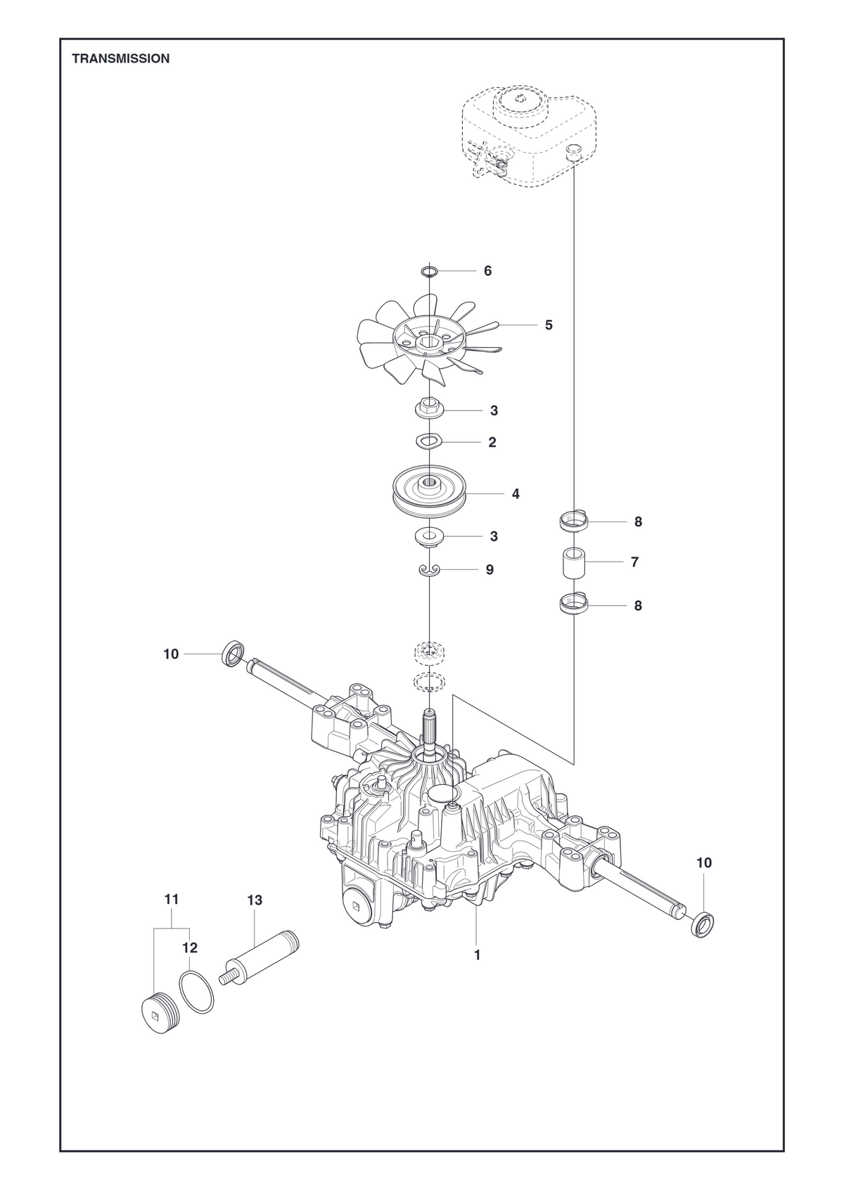 Husqvarna 586666801 onderdelentekening - positie 13