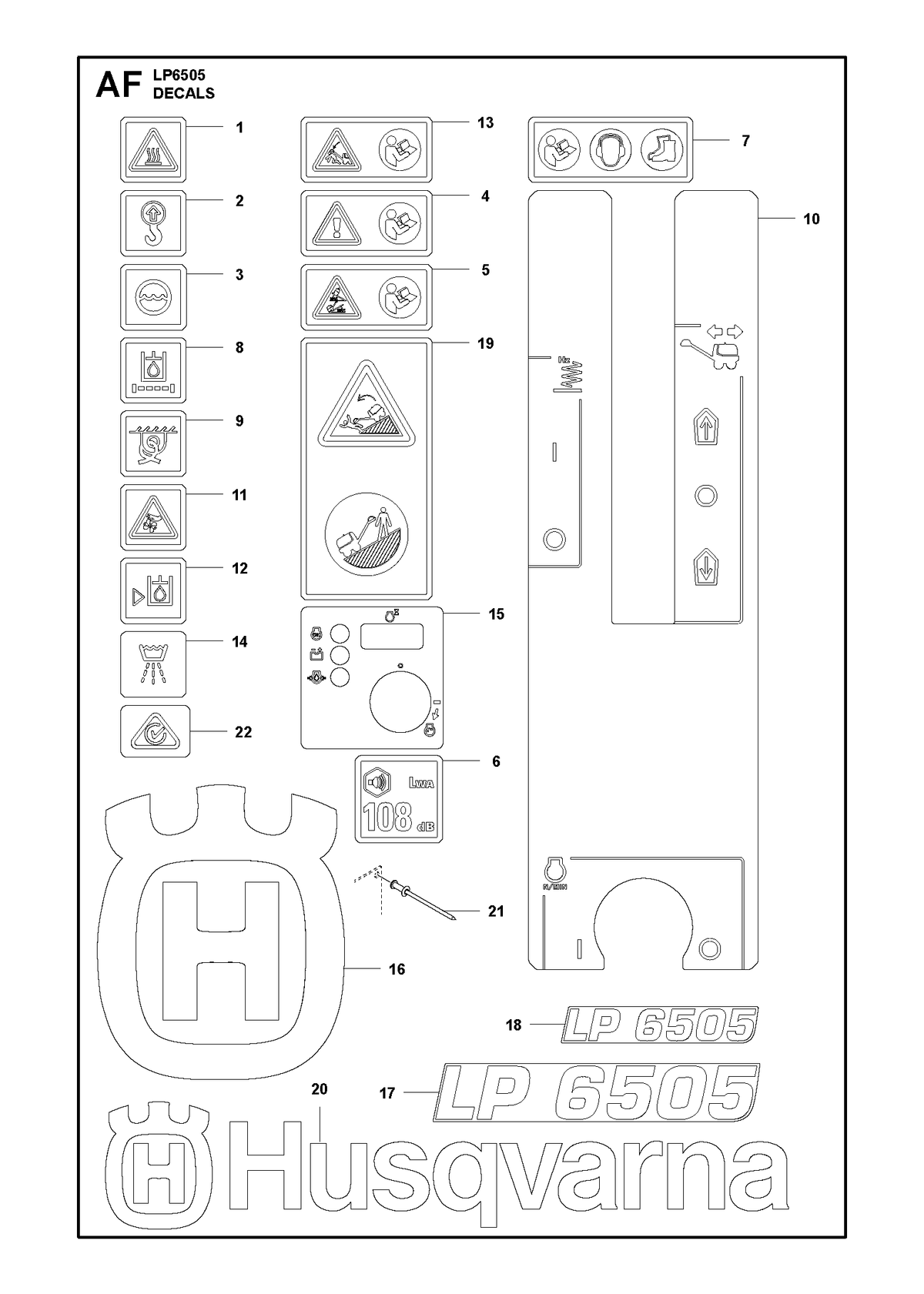 Husqvarna 594173401 onderdelentekening - positie 10