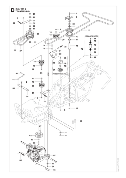 Husqvarna 574506201 onderdelentekening - positie 71