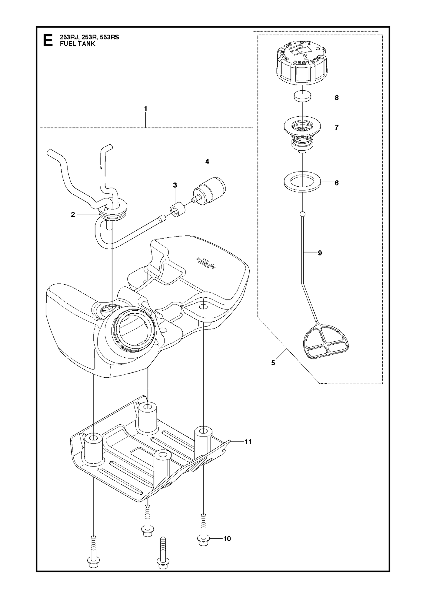 Husqvarna 510173401 onderdelentekening - positie 11