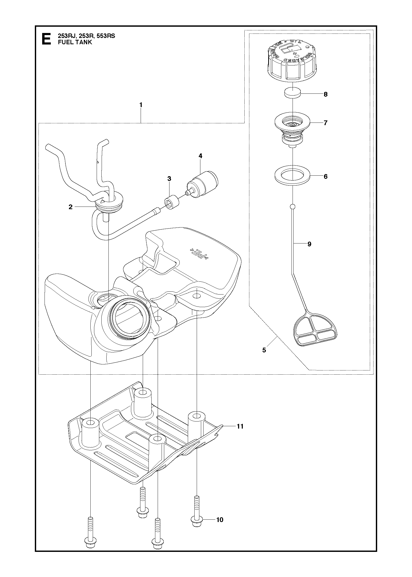 Husqvarna 510173401 onderdelentekening - positie 11