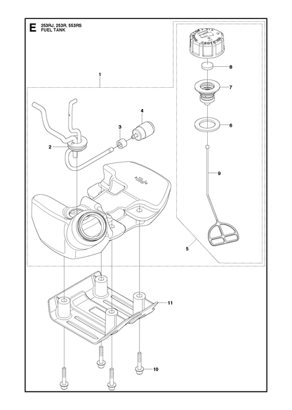 Husqvarna 510173401 onderdelentekening - positie 11