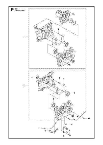 Husqvarna 503911501 onderdelentekening - positie 1