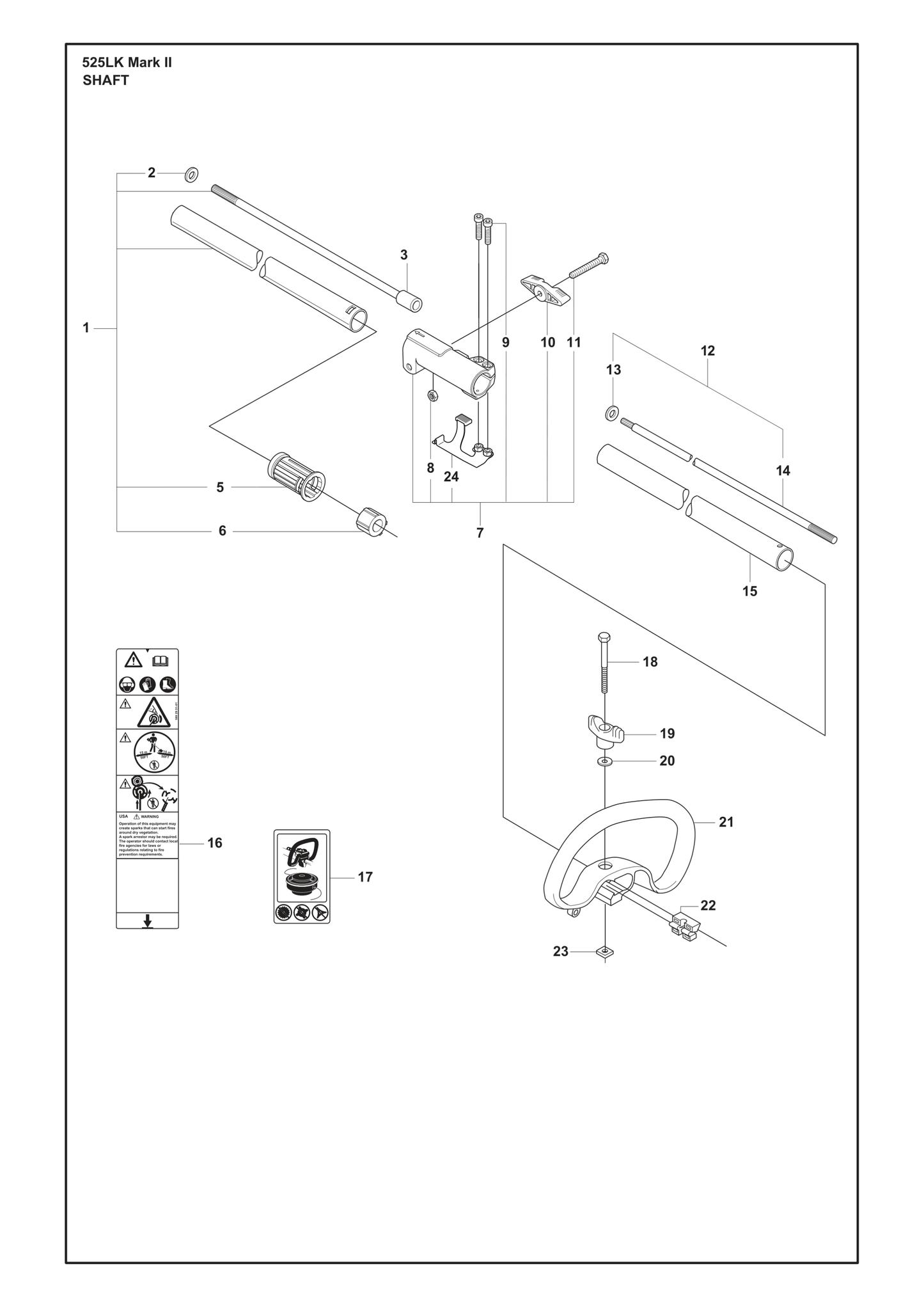 Husqvarna 503871908 onderdelentekening - positie 21