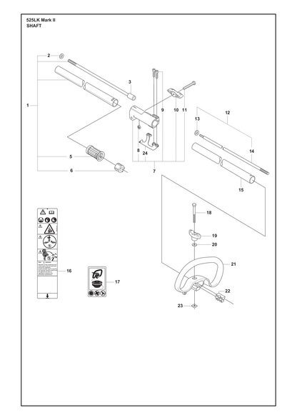 Husqvarna 503871908 onderdelentekening - positie 21