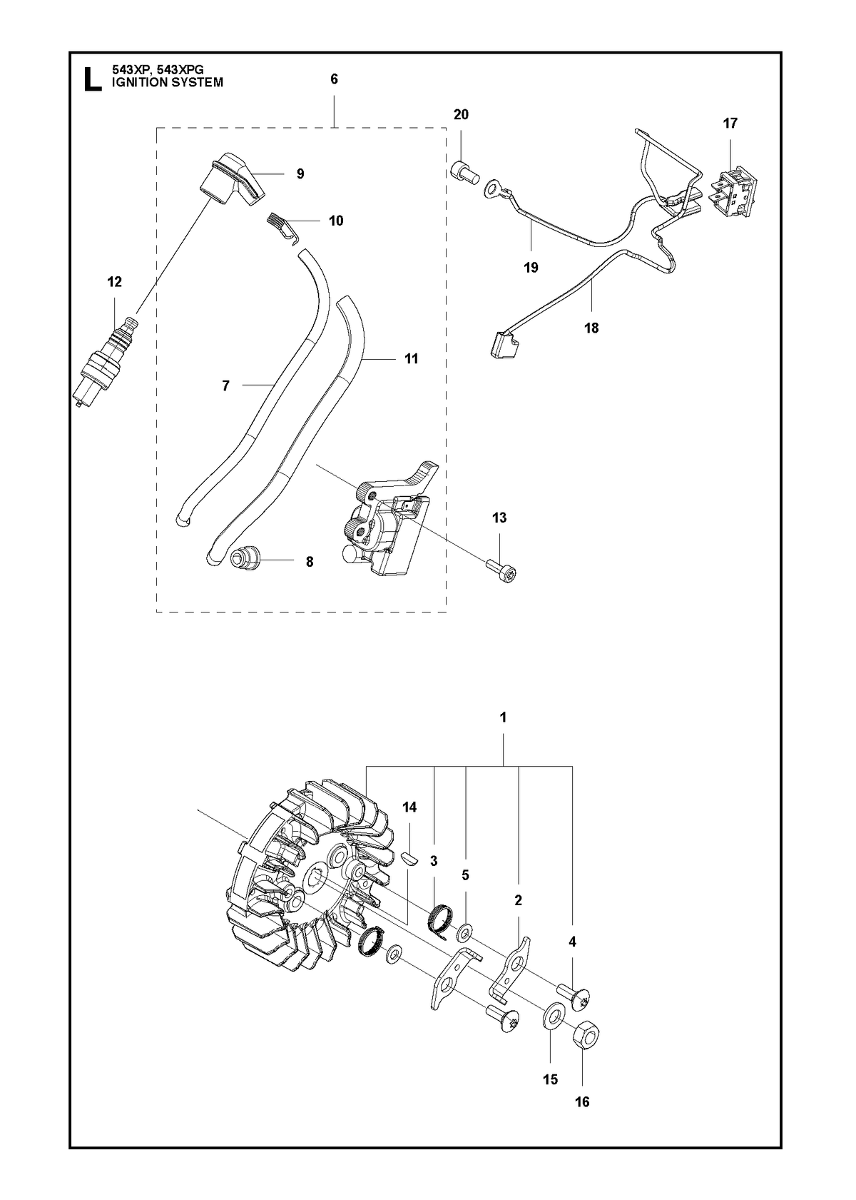 Husqvarna 588849001 onderdelentekening - positie 6