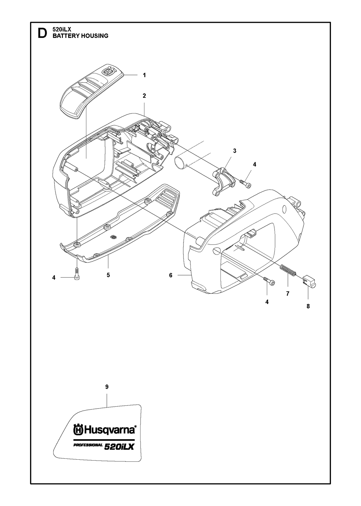 Husqvarna 588919801 onderdelentekening - positie 5
