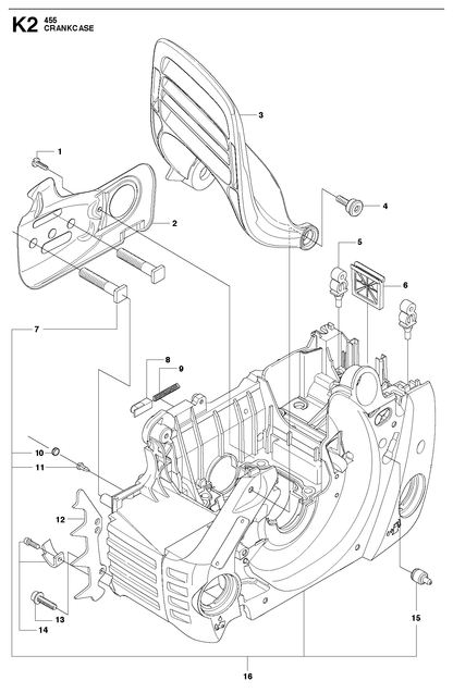 Husqvarna 510065920 onderdelentekening - positie 16