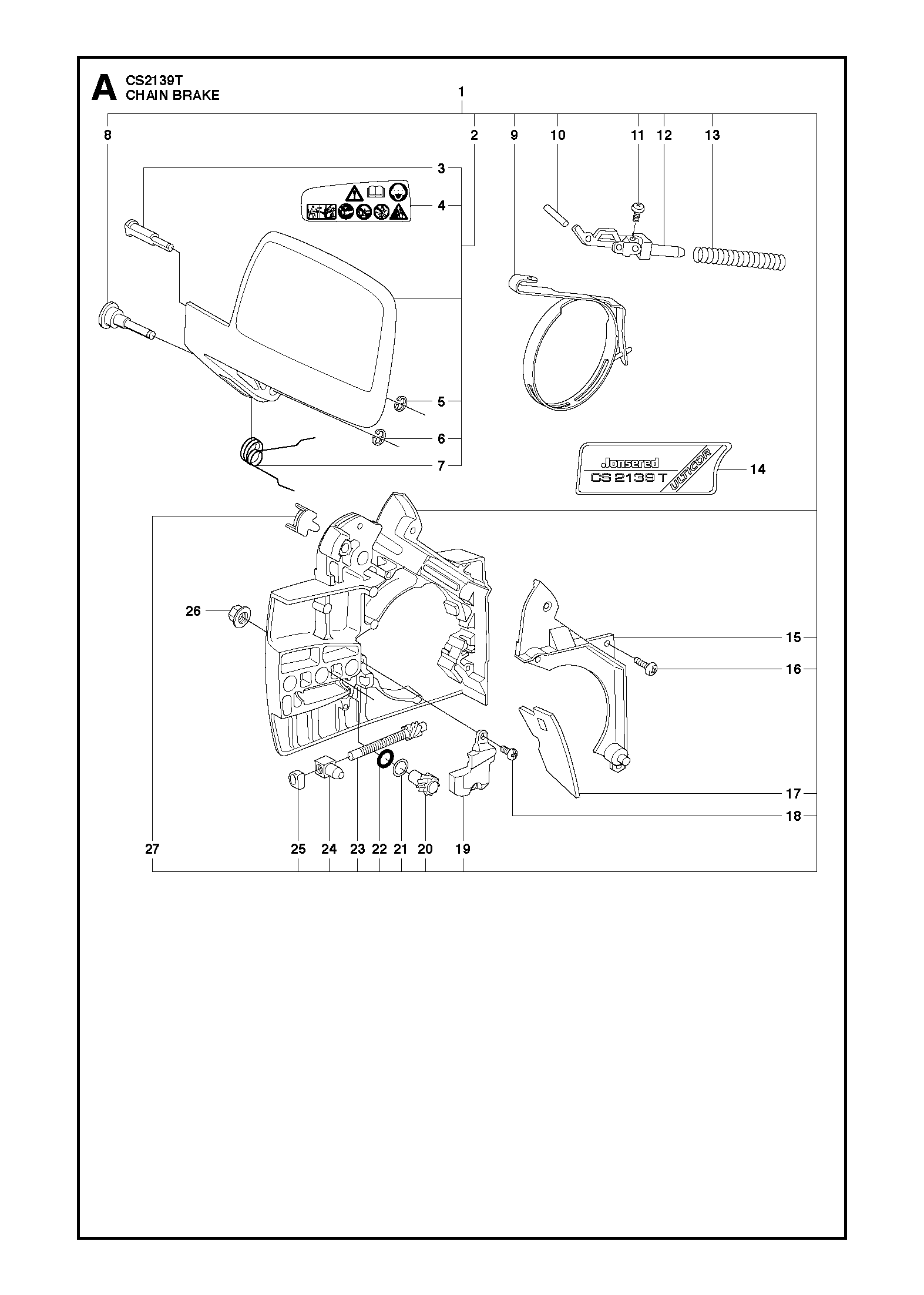 Husqvarna 505434901 onderdelentekening - positie 14