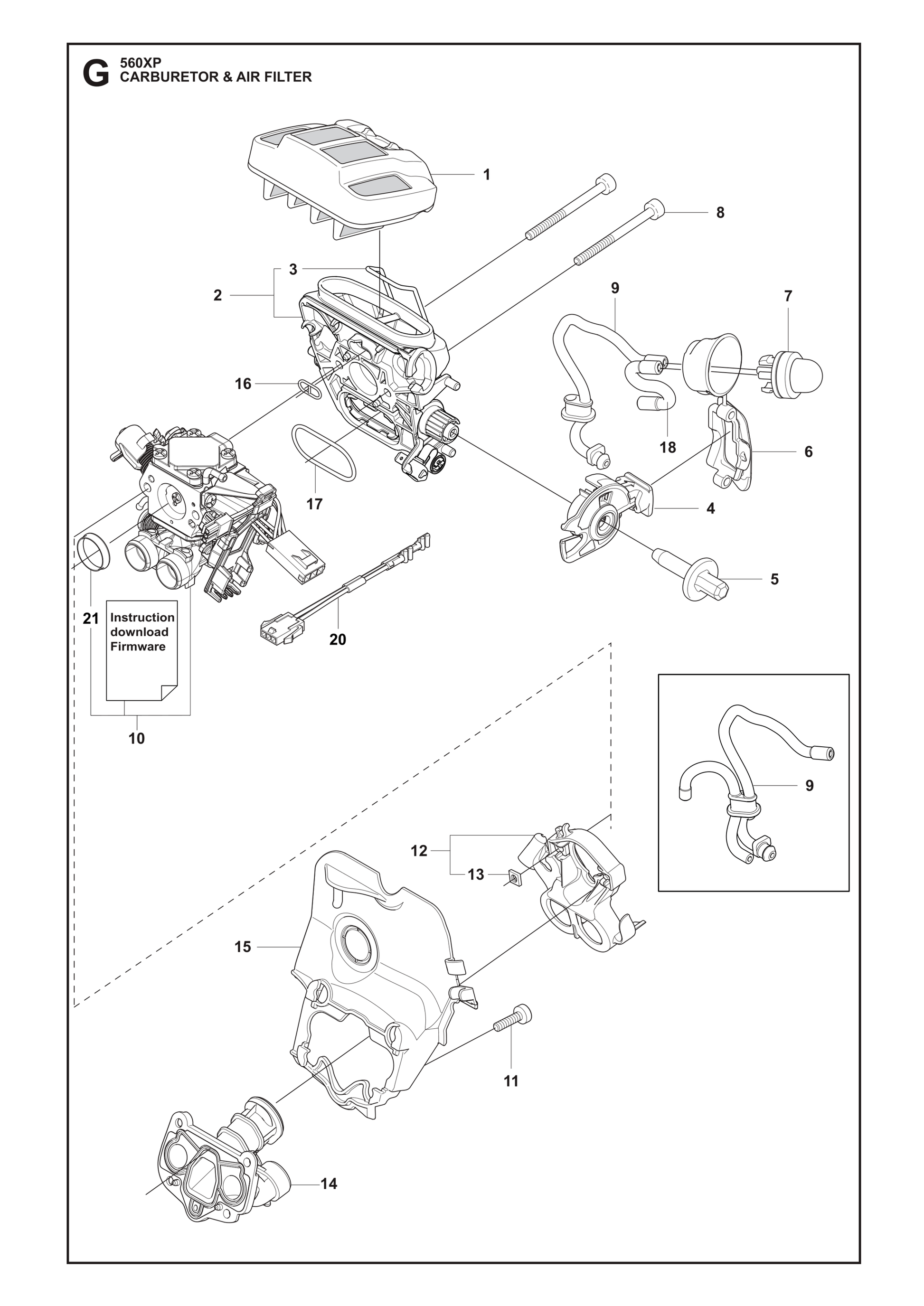 Husqvarna 501463305 onderdelentekening - positie 10