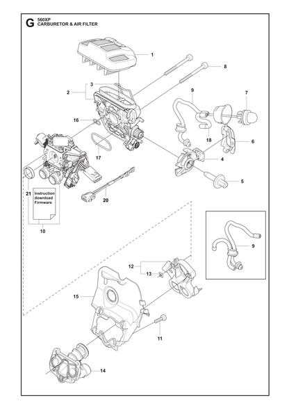 Husqvarna 501463305 onderdelentekening - positie 10