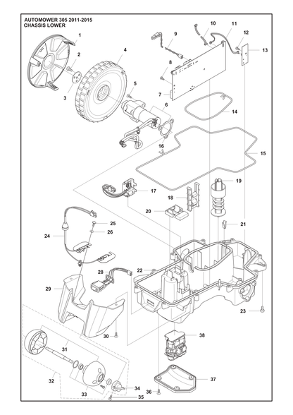 Husqvarna 577843601 onderdelentekening - positie 15