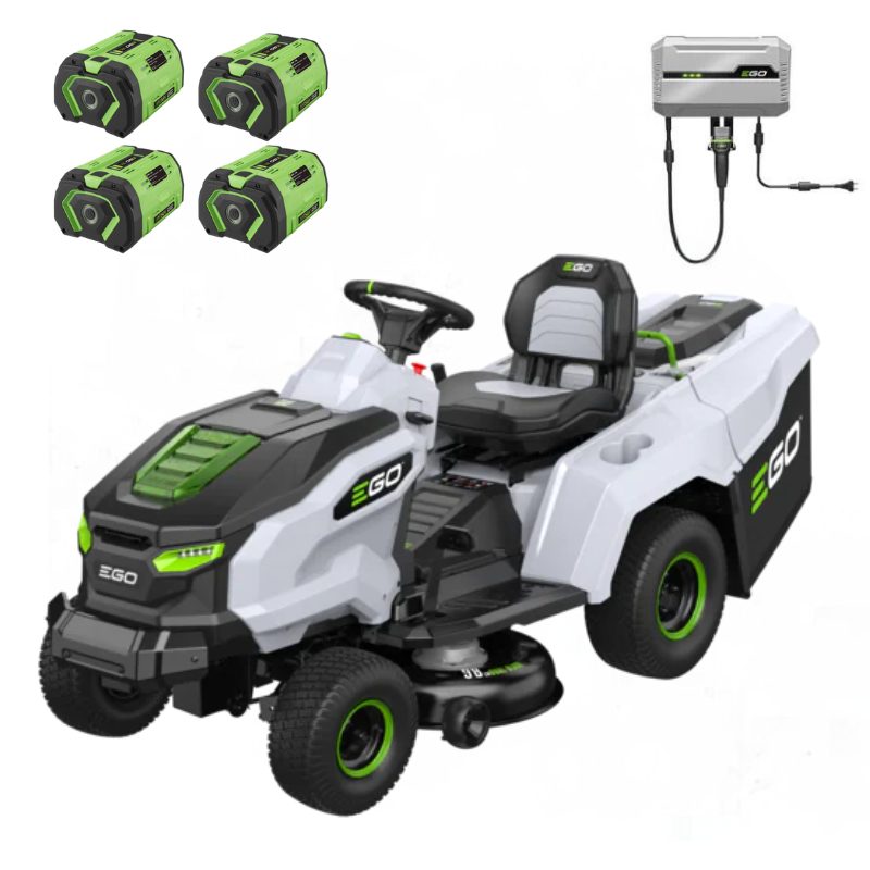 EGO TR3801E-B Accu Zitmaaier Incl. 4x Accu en 1x Lader