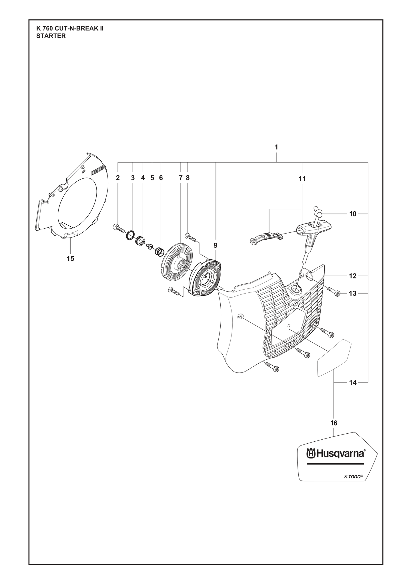 Husqvarna 501859401 onderdelentekening - positie 15