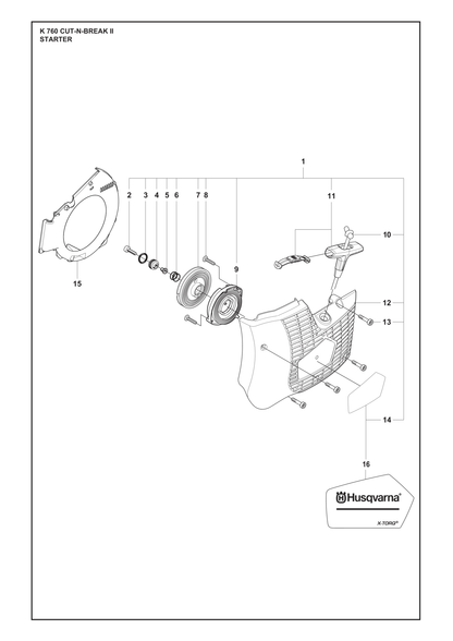 Husqvarna 501859401 onderdelentekening - positie 15