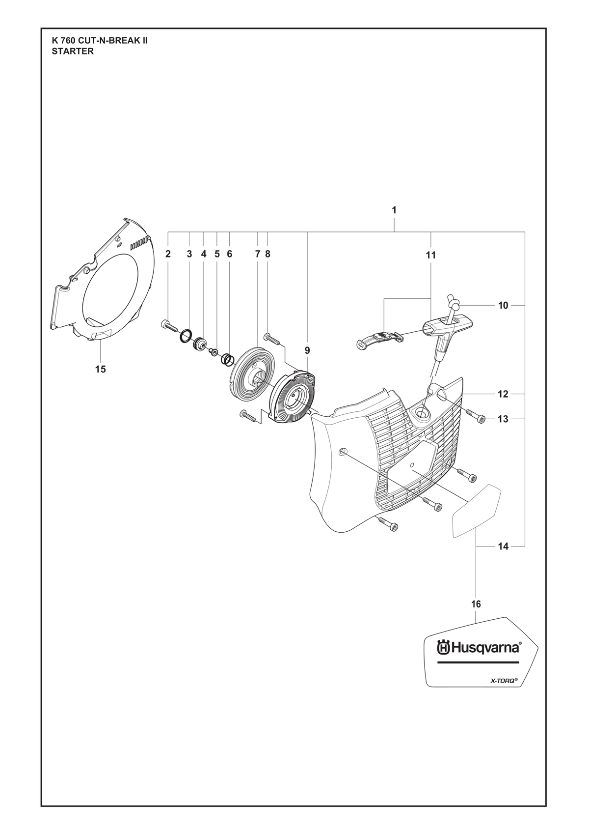 Husqvarna 584257903 onderdelentekening - positie 11
