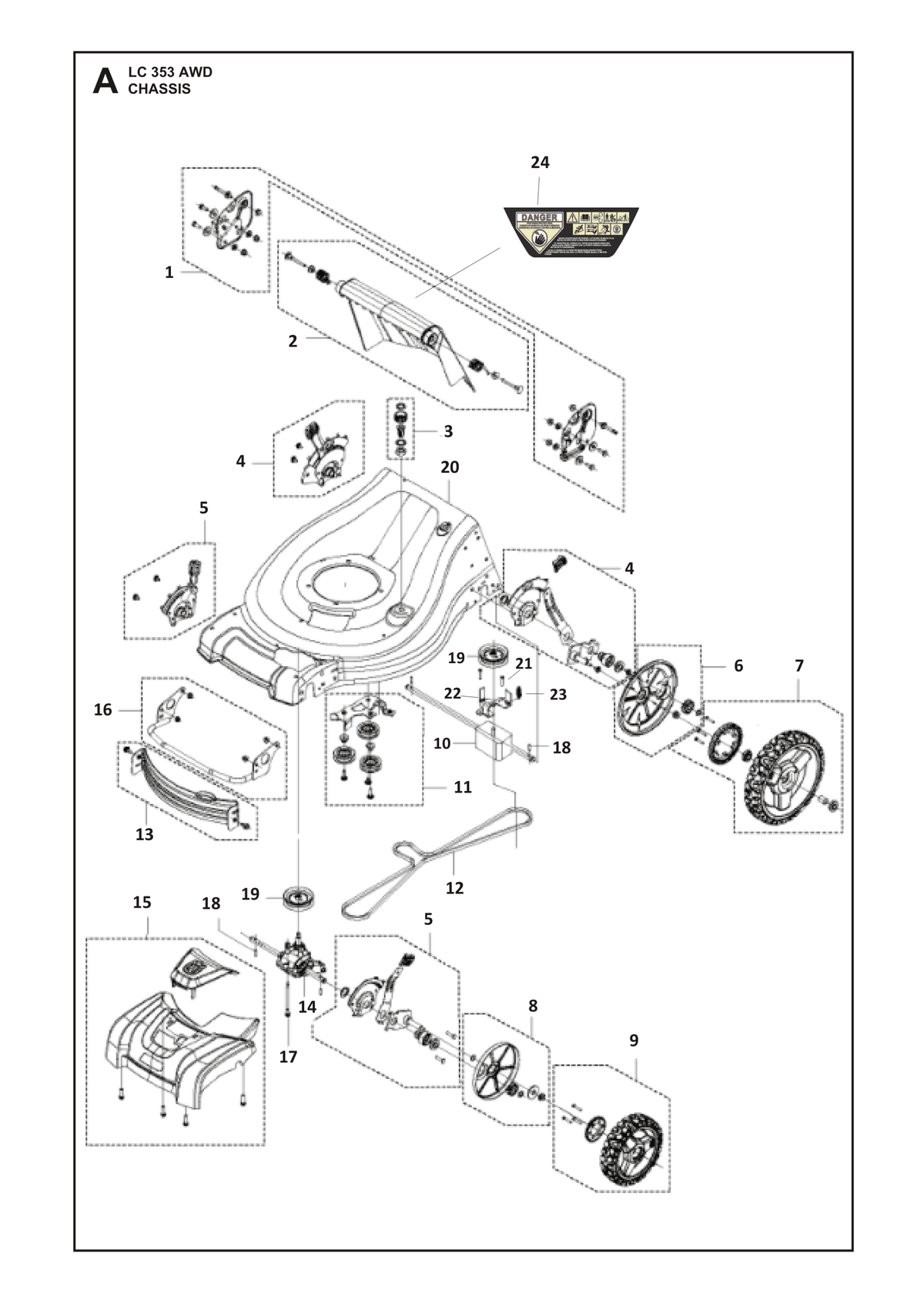 Husqvarna 586963002 onderdelentekening - positie 19