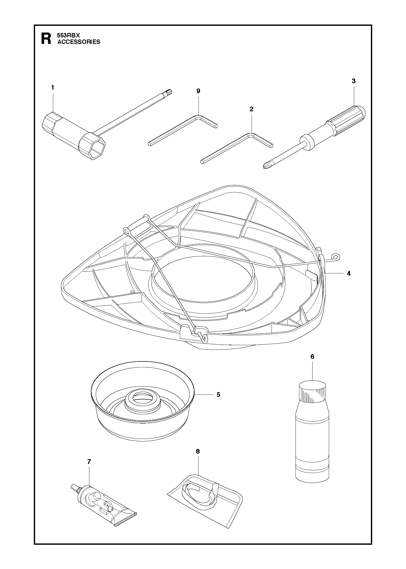 Husqvarna 505312001 onderdelentekening - positie 2