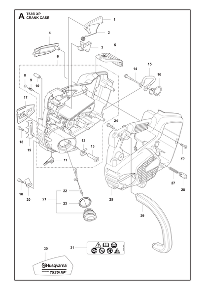 Husqvarna 503216872 onderdelentekening - positie 24