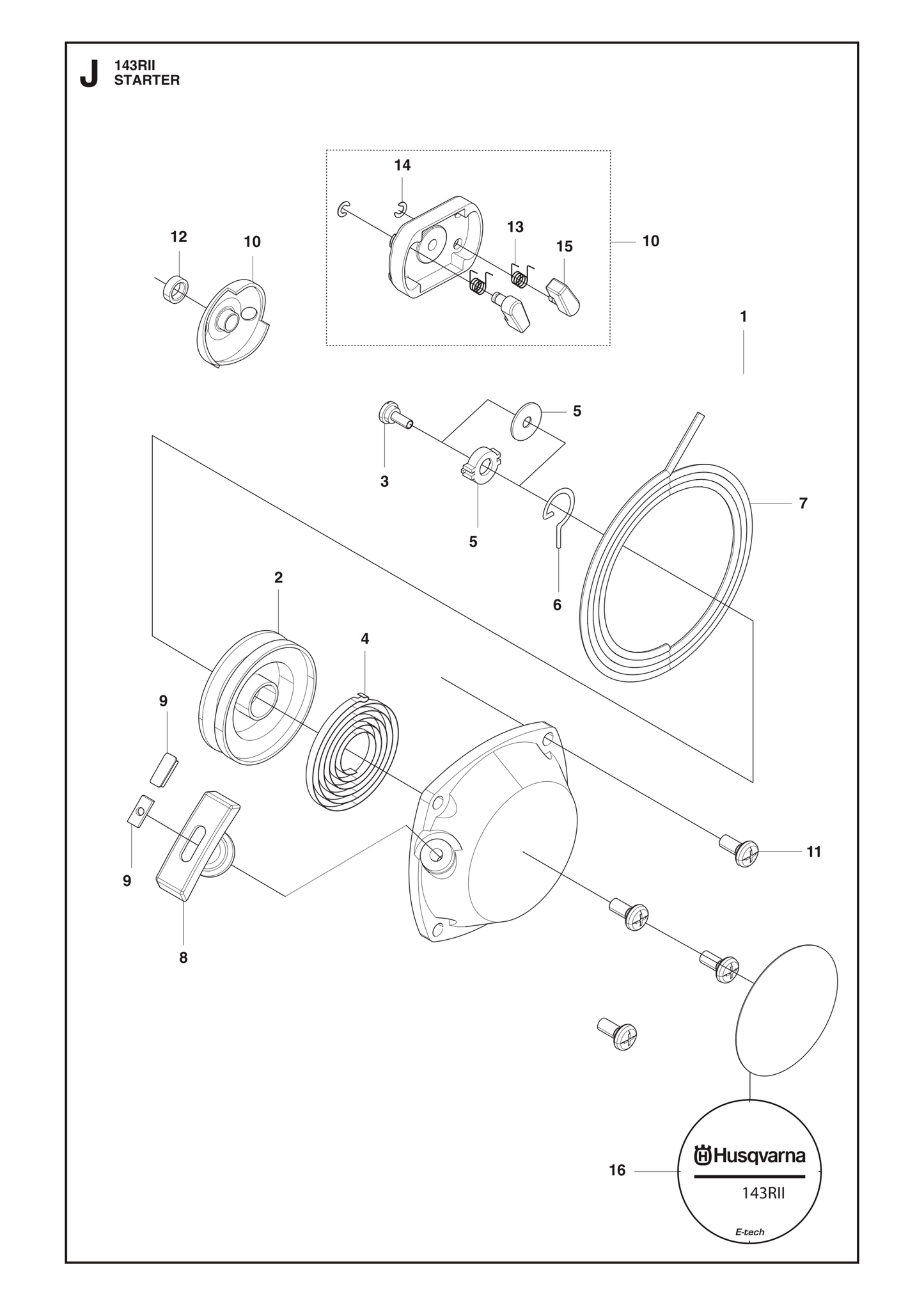 Husqvarna 505304601 onderdelentekening - positie 12
