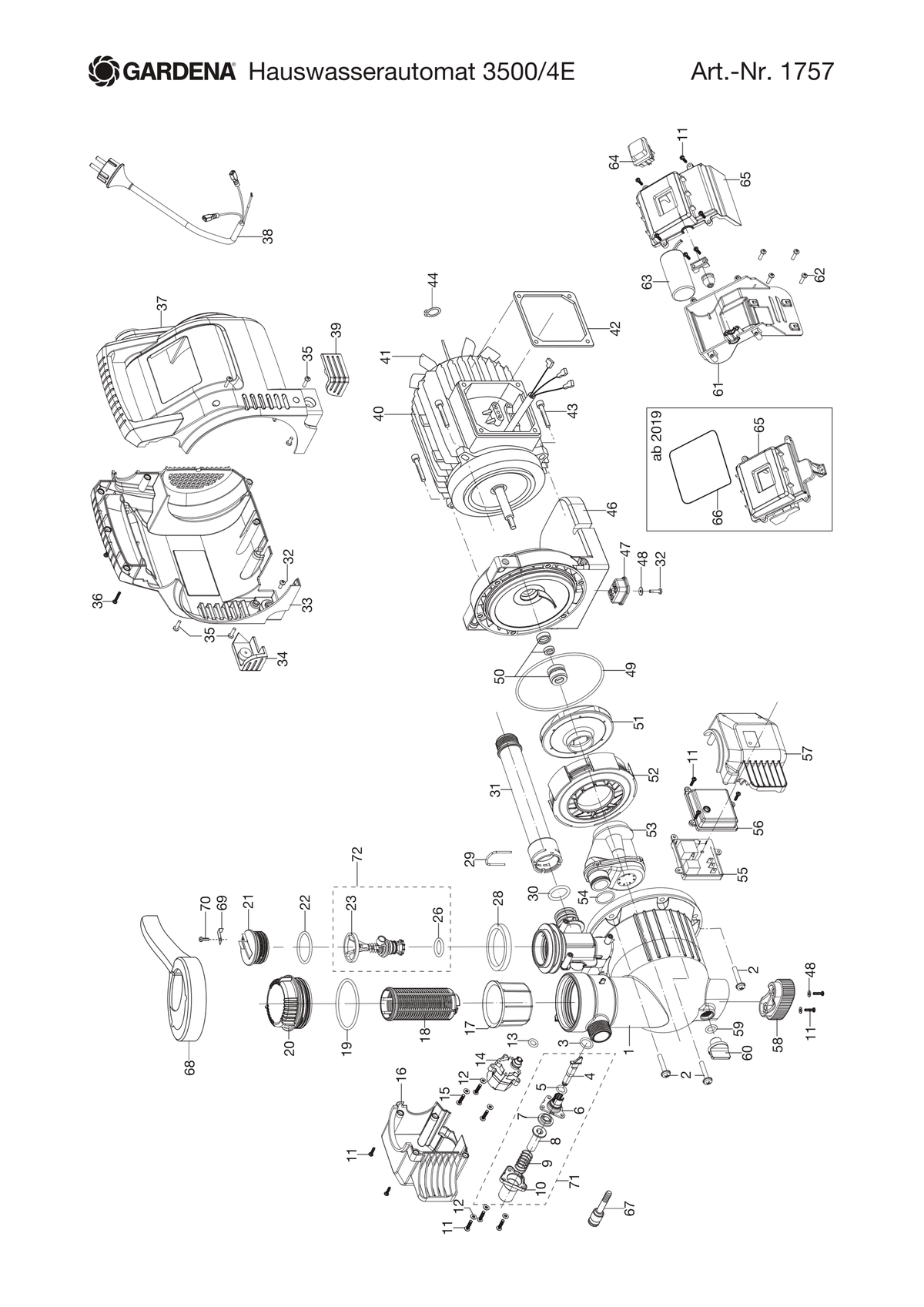 Husqvarna 588506901 onderdelentekening - positie 61