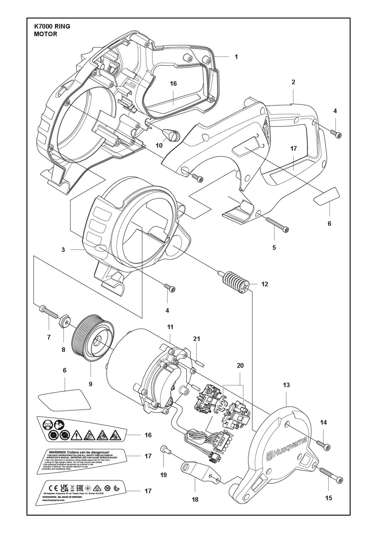 Husqvarna 581905001 onderdelentekening - positie 9