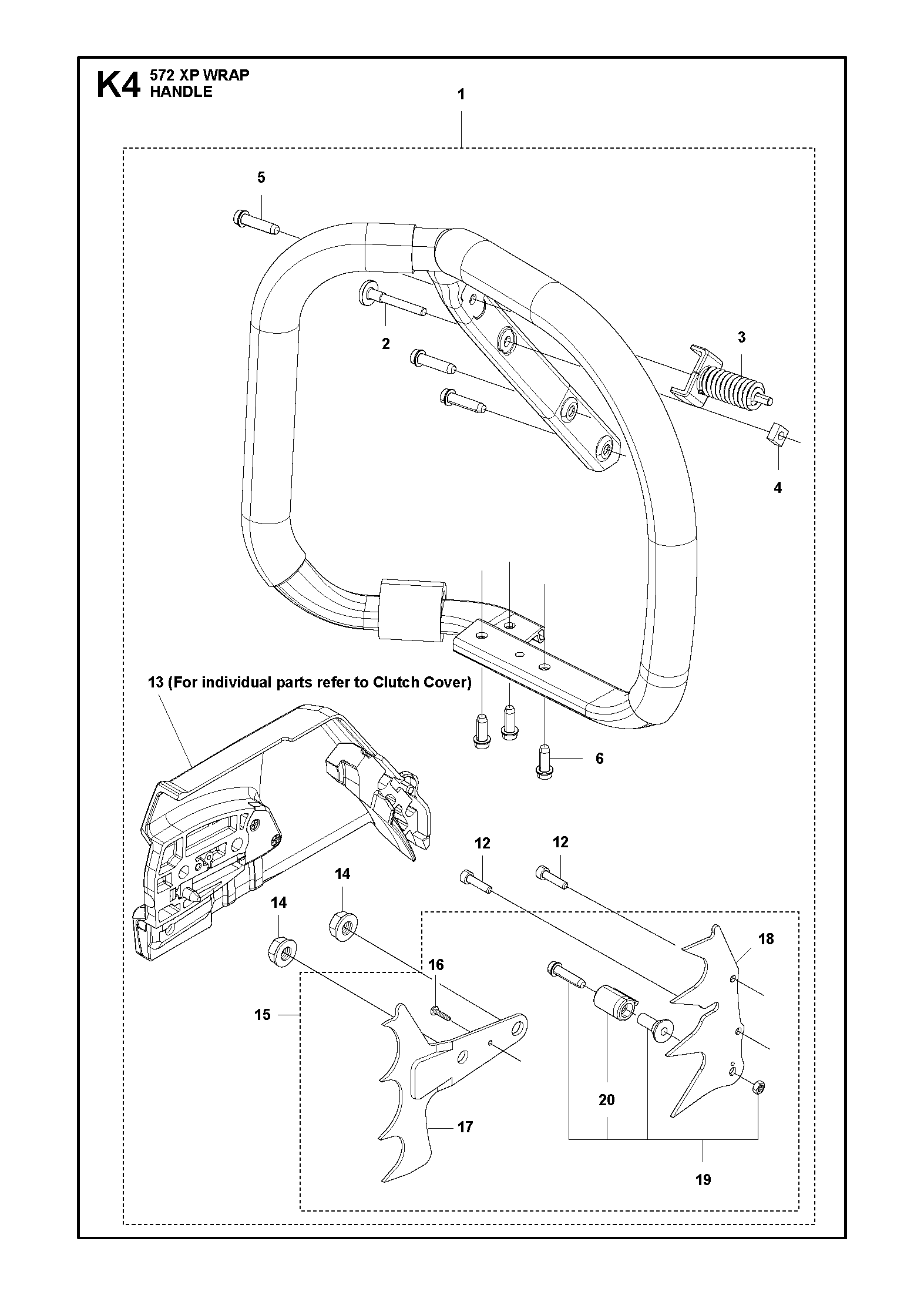 Husqvarna 504064501 onderdelentekening - positie 2