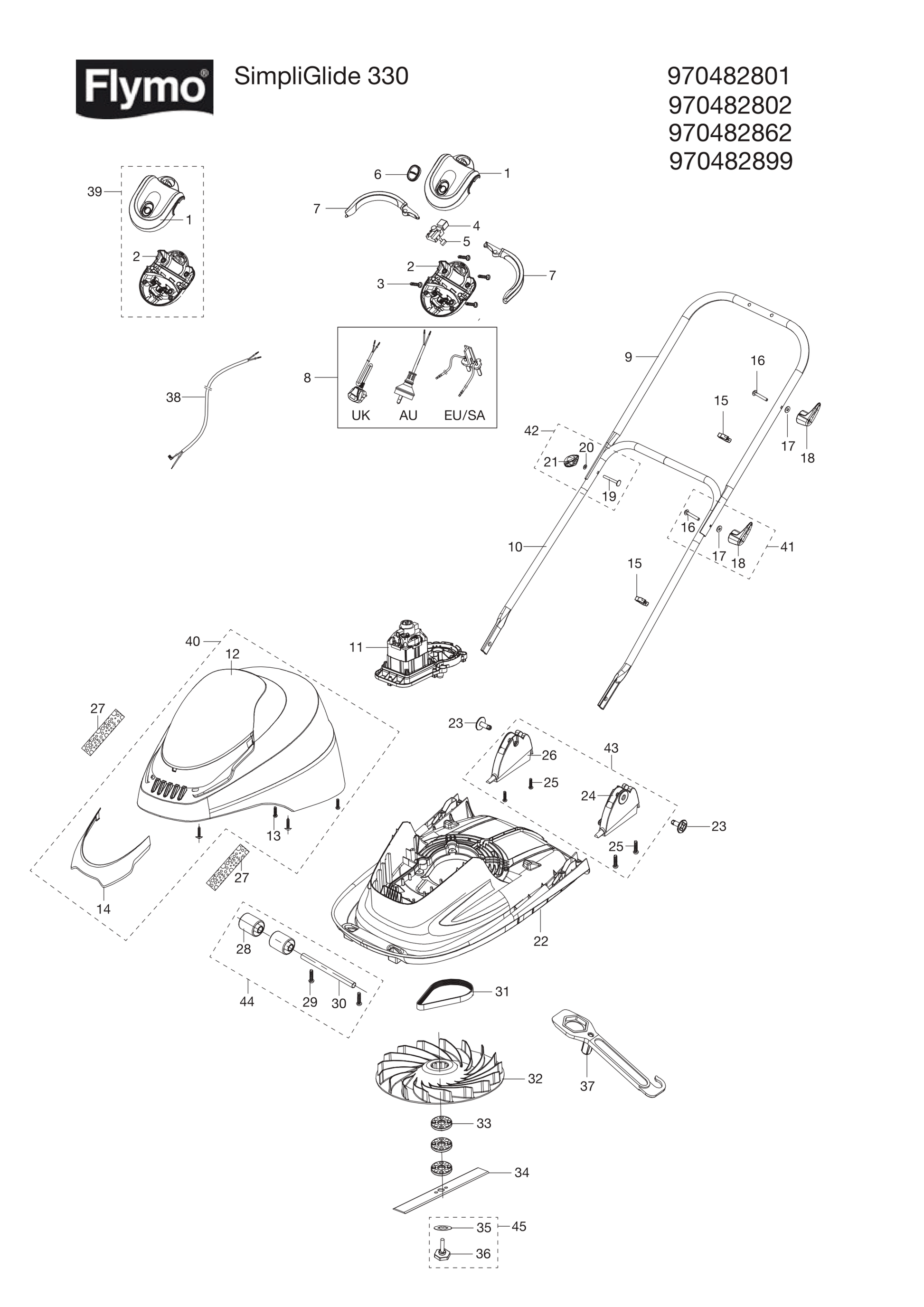 Husqvarna 512803105 onderdelentekening - positie 8