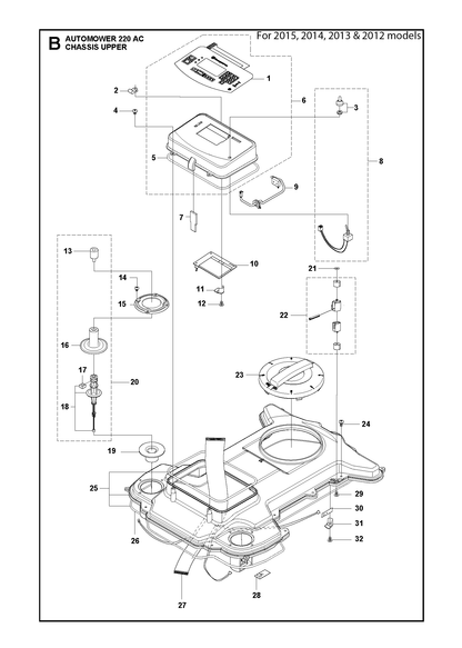 Husqvarna 578789003 onderdelentekening - positie 28