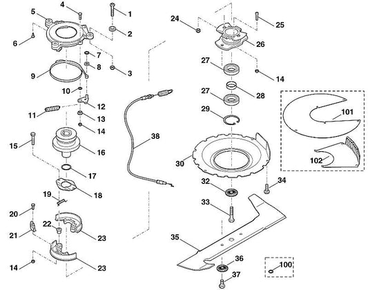 STIHL 9459-620-2600 veerring 35x1,12 positie 17 technische tekening