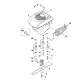 STIHL 6375-011-1802 B&S, viertaktmotor 126T02-6280-H1 positie 1 technische tekening