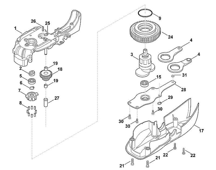 STIHL 9455-621-1130 borgring 12x1 positie 6 technische tekening