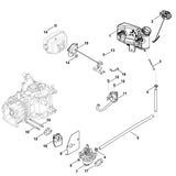STIHL 0002-353-0501 tankdop positie 2 technische tekening
