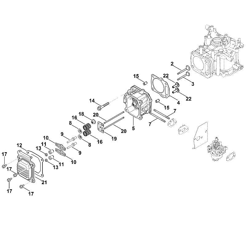 STIHL 0002-025-1900 uitlaatklep positie 3 technische tekening