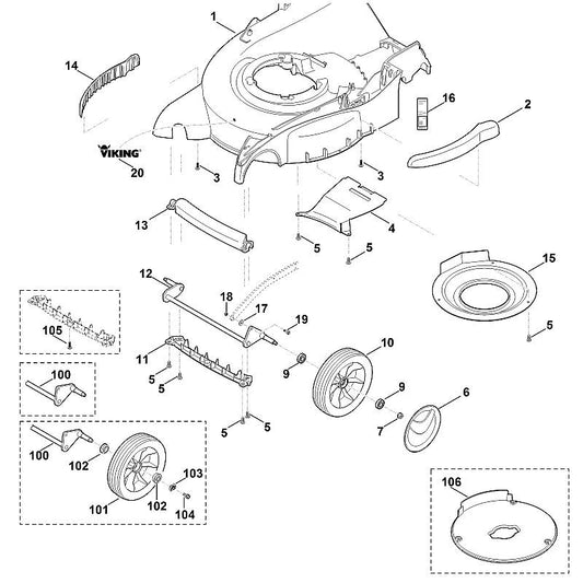 STIHL 6375-701-4500 geleideplaat positie 4 technische tekening