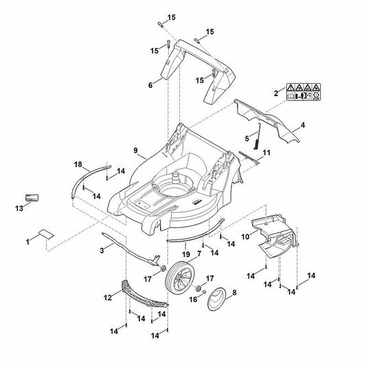 STIHL 6338-703-5110 trekveer positie 5 technische tekening