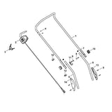 STIHL 6336-703-1220 bovenstuk duwstang positie 1 technische tekening