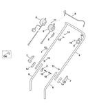 STIHL 6338-430-0400 dodemansschakelaar EUR positie 5 technische tekening