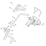 STIHL 6338-764-0210 schakelhendel positie 11 technische tekening