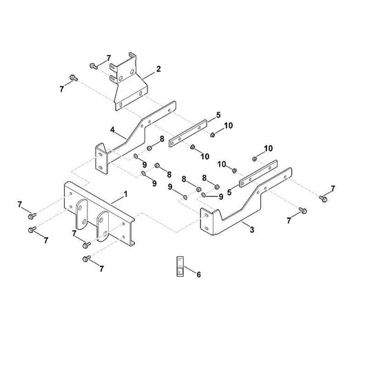 STIHL 6907-738-2701 plaat positie 5 technische tekening