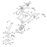 STIHL 6241-160-5710 koppelingshendel positie 2 technische tekening