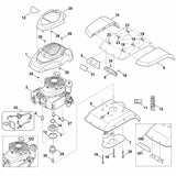 STIHL 0002-007-1019 Ombouwset (benzinepomp) positie 32 technische tekening